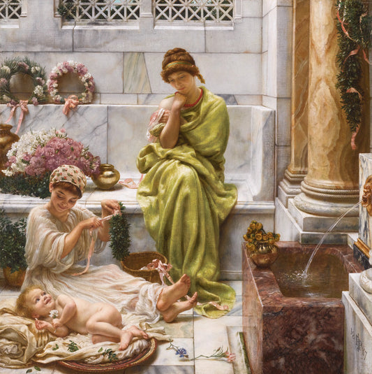 A Corner of the Marketplace, vintage artwork by Sir Edward John Poynter, 12x8" (A4) Poster