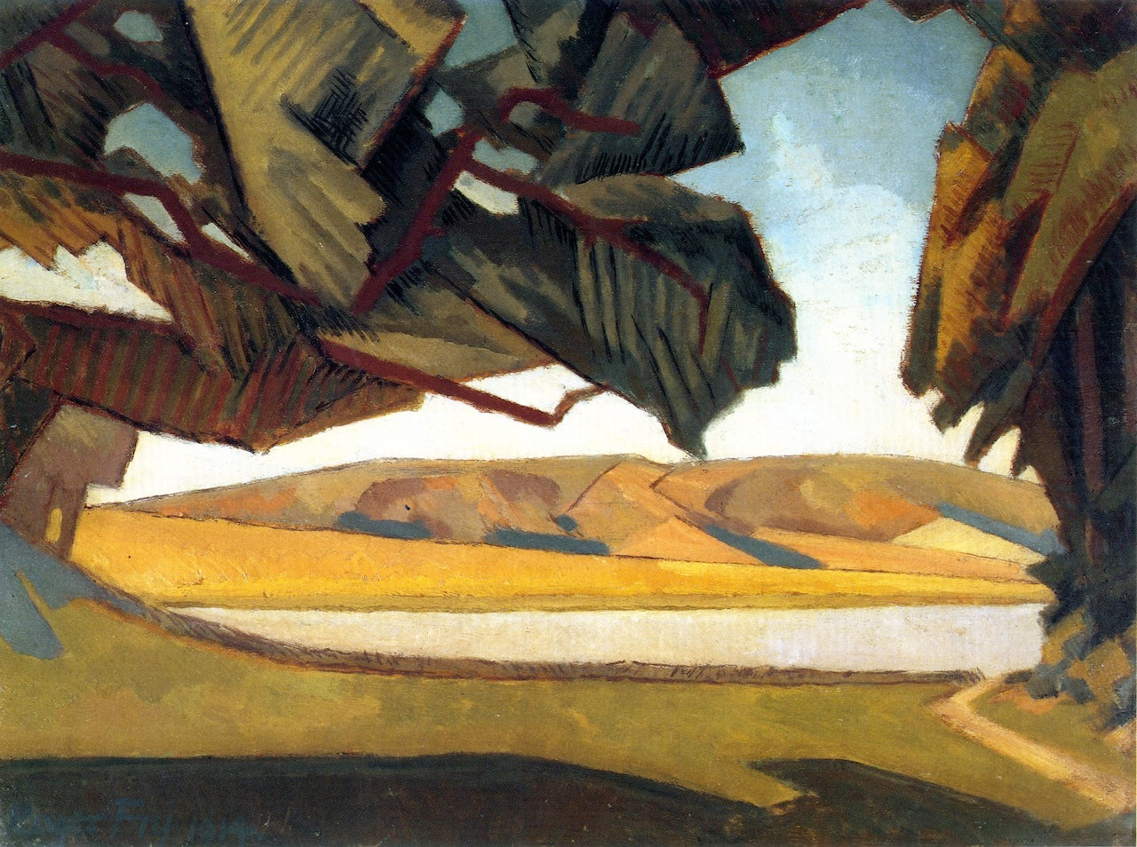 South Downs, vintage artwork by Roger Eliot Fry, 12x8" (A4) Poster