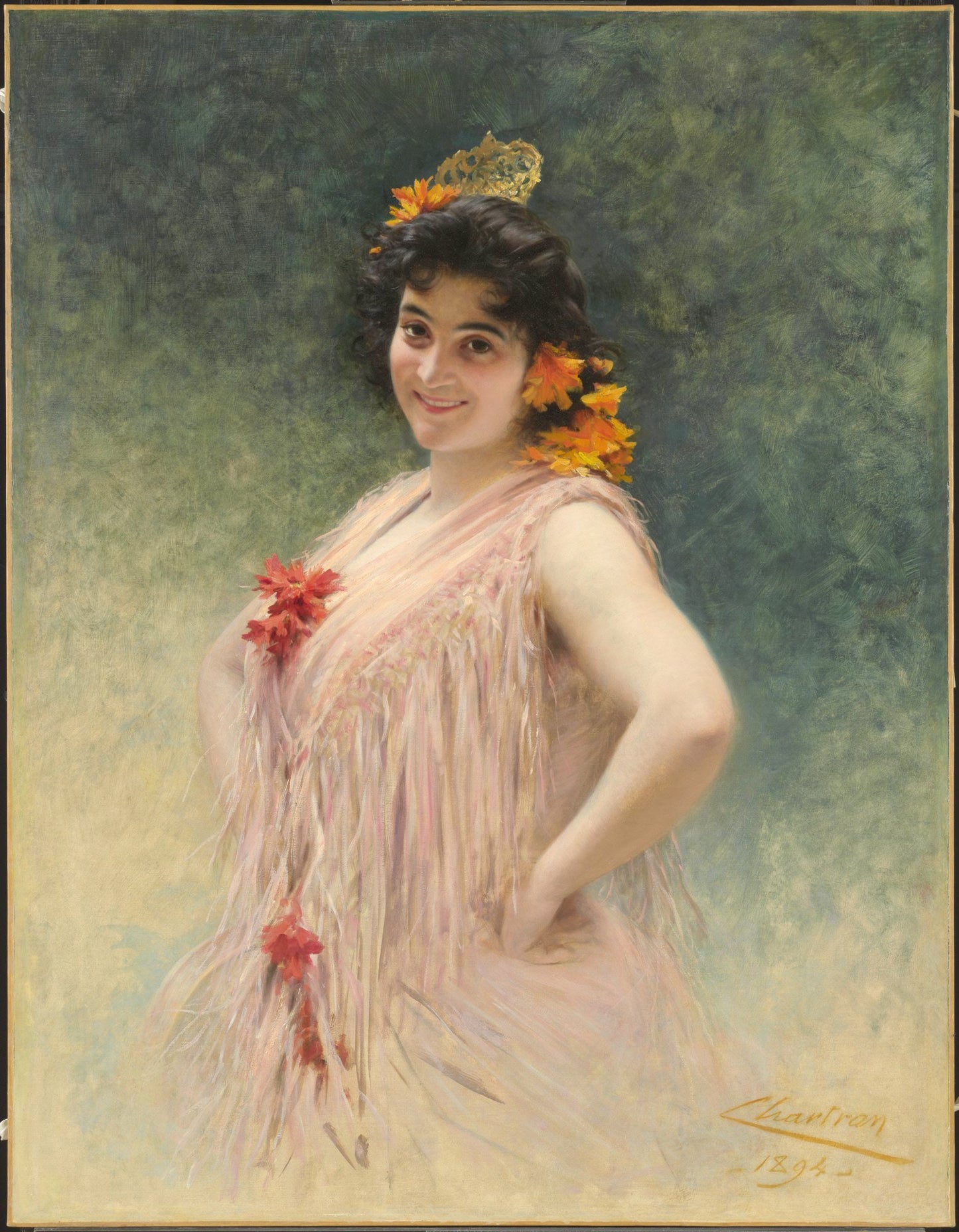 Emma Clavé as Carmen, vintage artwork by Theobald Chartran, 12x8" (A4) Poster