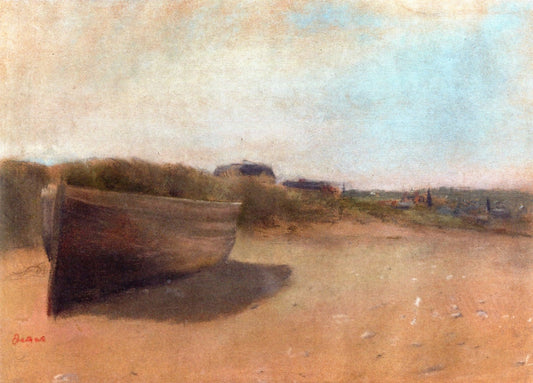 Beached Boats, vintage artwork by Edgar Degas, 12x8" (A4) Poster