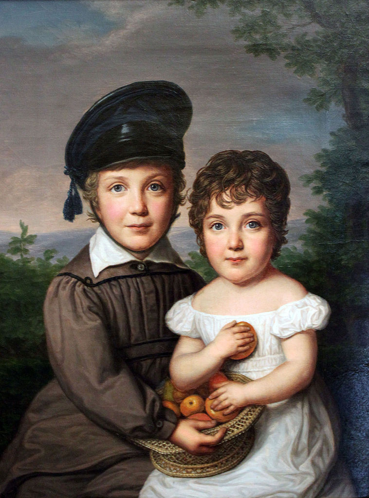 Portrait of Arnold Otto and Anna Meta Meyer, vintage artwork by Friedrich Carl Groger, 12x8" (A4) Poster