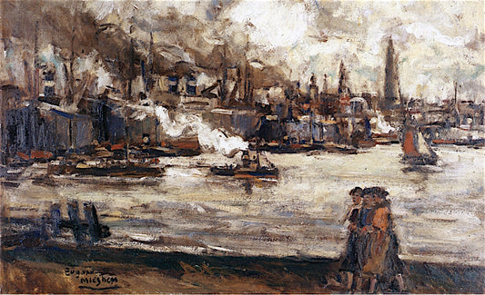 A View of Antwerp by Eugeen van Mieghem,16x12(A3) Poster