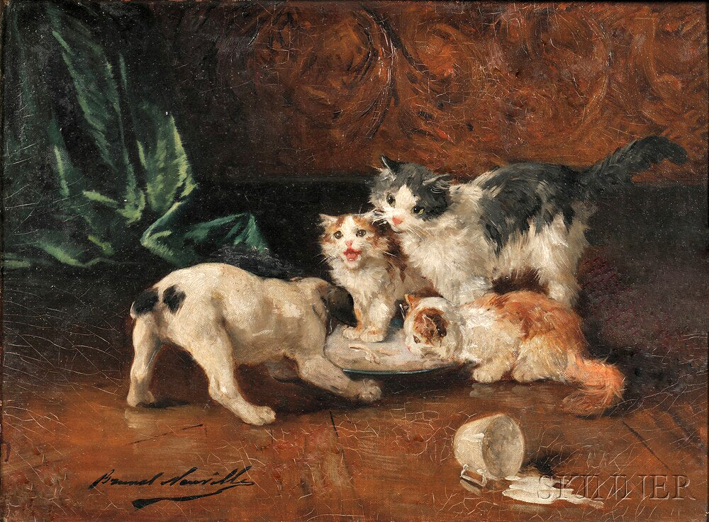 the interloper, vintage artwork by Alfred Brunel de Neuville, 12x8" (A4) Poster