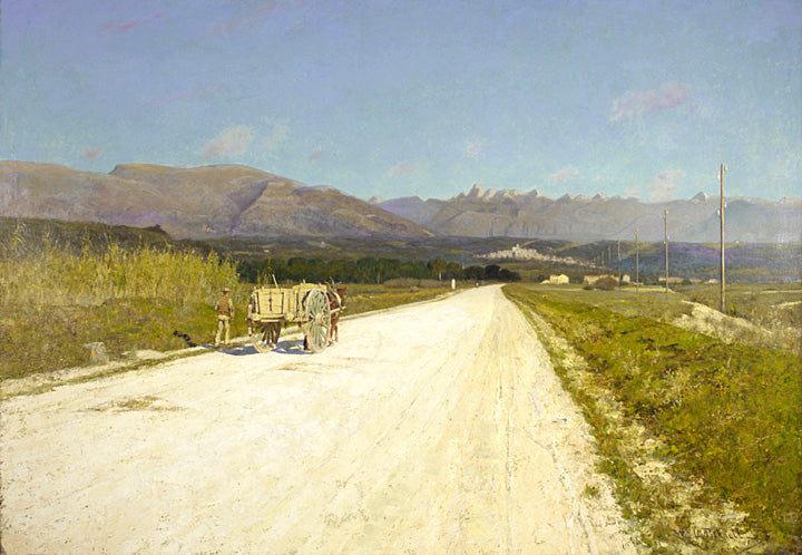Road to Nice, vintage artwork by William Lamb Picknell, 12x8" (A4) Poster