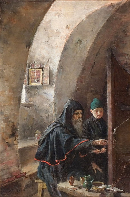 The Icon Painter, vintage artwork by Alexander Golovin, 12x8" (A4) Poster