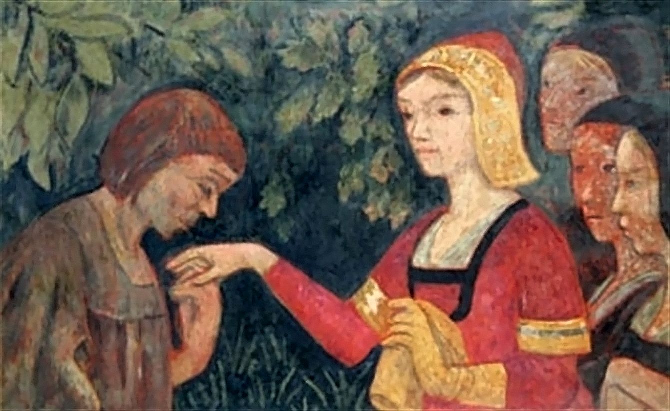 Hommage à la châtelaine, vintage artwork by Paul Serusier, 12x8" (A4) Poster