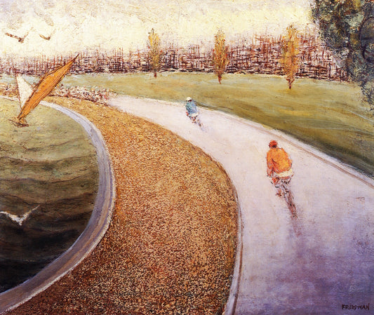 Shore Path, vintage artwork by Arnold Friedman, 12x8" (A4) Poster
