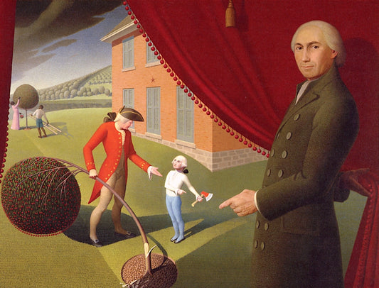 Parson Weems' Fable by Grant Wood,16x12(A3) Poster