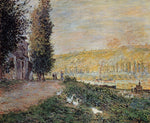 The Banks of the Seine, Lavacourt, vintage artwork by Claude Monet, 12x8" (A4) Poster