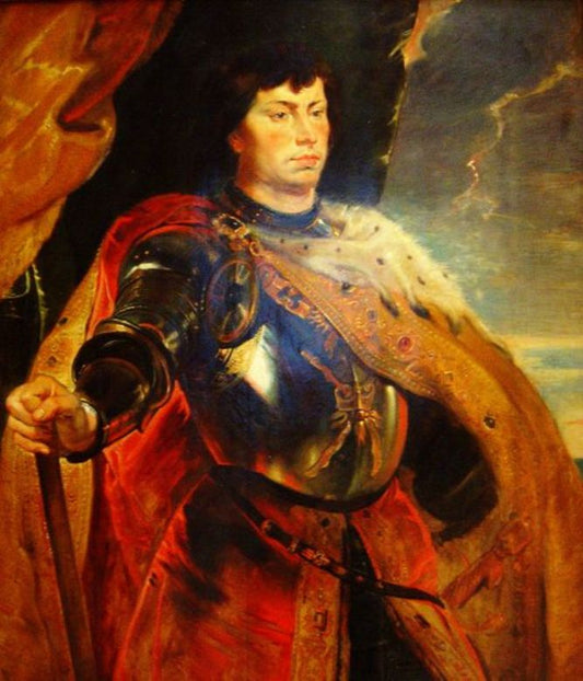 Charles the Bold, duke of Burgundy, vintage artwork by Peter Paul Rubens, 12x8" (A4) Poster