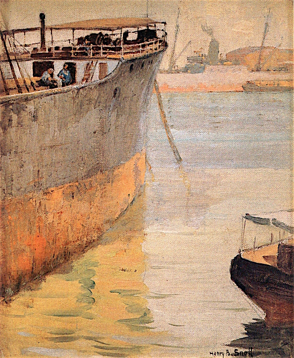 Under the Bow, Venice, vintage artwork by Henry B. Snell, 12x8" (A4) Poster