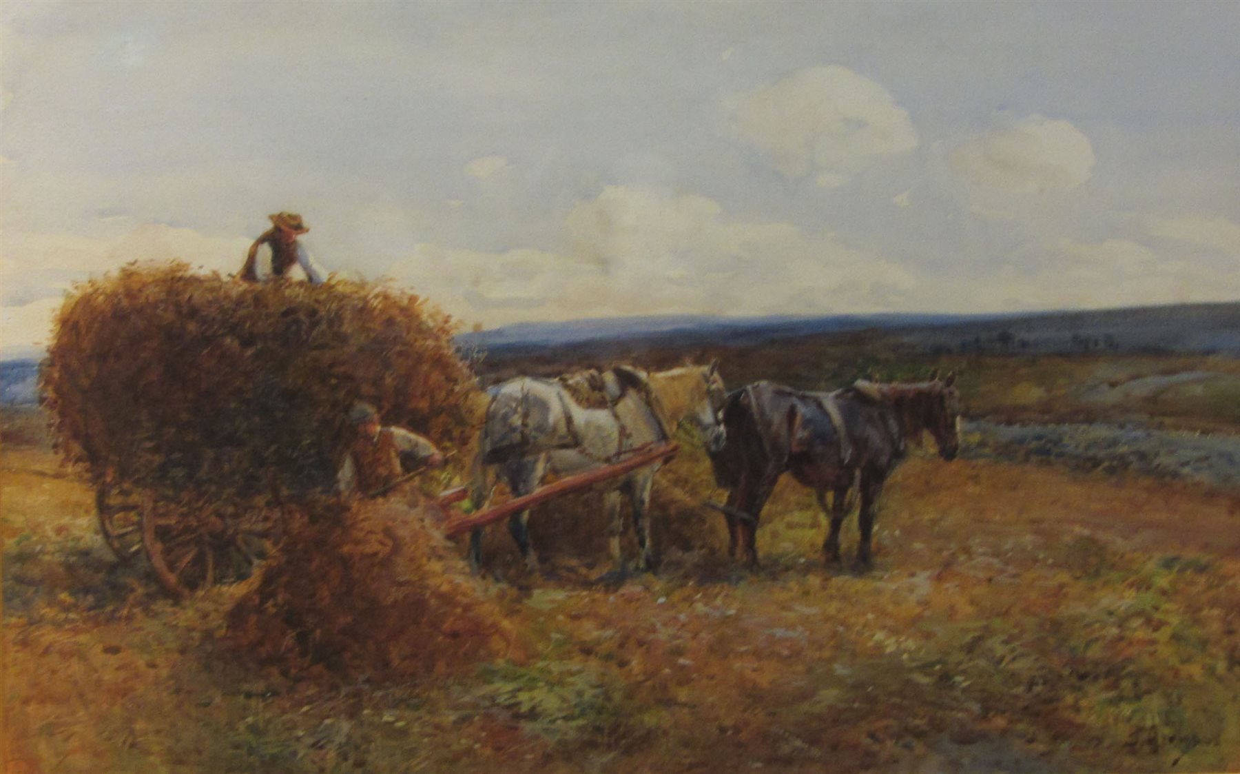 Carting Bracken - Sleights Moor by John Atkinson II,A3(16x12")Poster