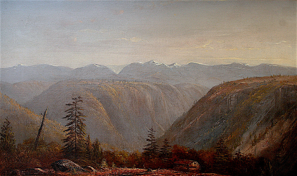 High Banks of the American near Colfax Cal, vintage artwork by Gilbert Munger, 12x8" (A4) Poster