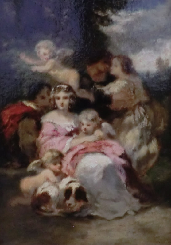 Jeune fille de temps de Louis XV, vintage artwork by Narcisse Dìaz de la Peña, A3 (16x12") Poster Print
