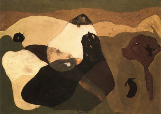 Cows in Pasture, vintage artwork by Arthur Dove, 12x8" (A4) Poster