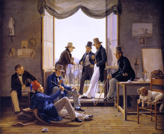 A Party of the Danish Artists in Rome, vintage artwork by Constantin Hansen, A3 (16x12") Poster Print