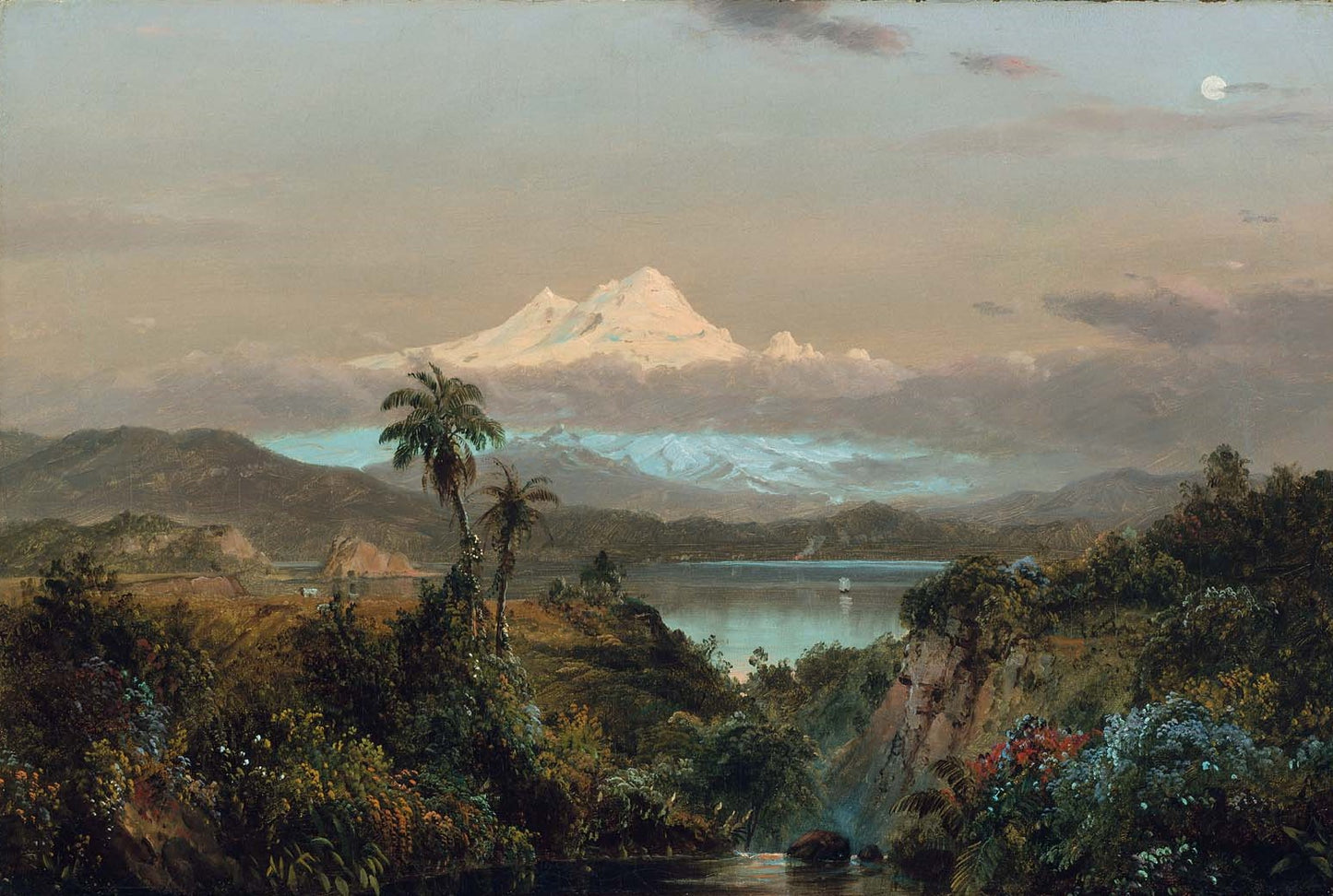 Cayambe, vintage artwork by Frederic Edwin Church, 12x8" (A4) Poster