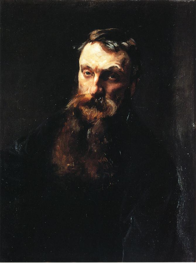 Auguste Rodin, vintage artwork by John Singer Sargent, 12x8" (A4) Poster