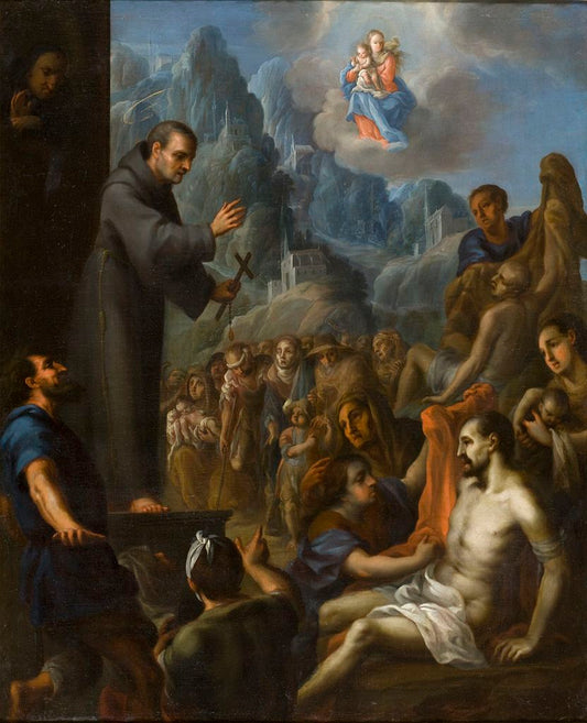 Miracles of Saint Salvador de Horta, vintage artwork by Juan Rodriguez Juarez, 12x8" (A4) Poster