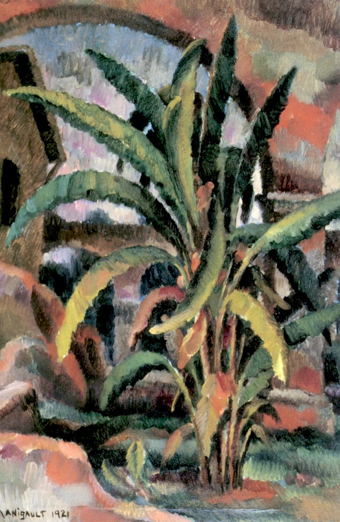 Banana Palms, vintage artwork by Middleton Manigault, 12x8" (A4) Poster