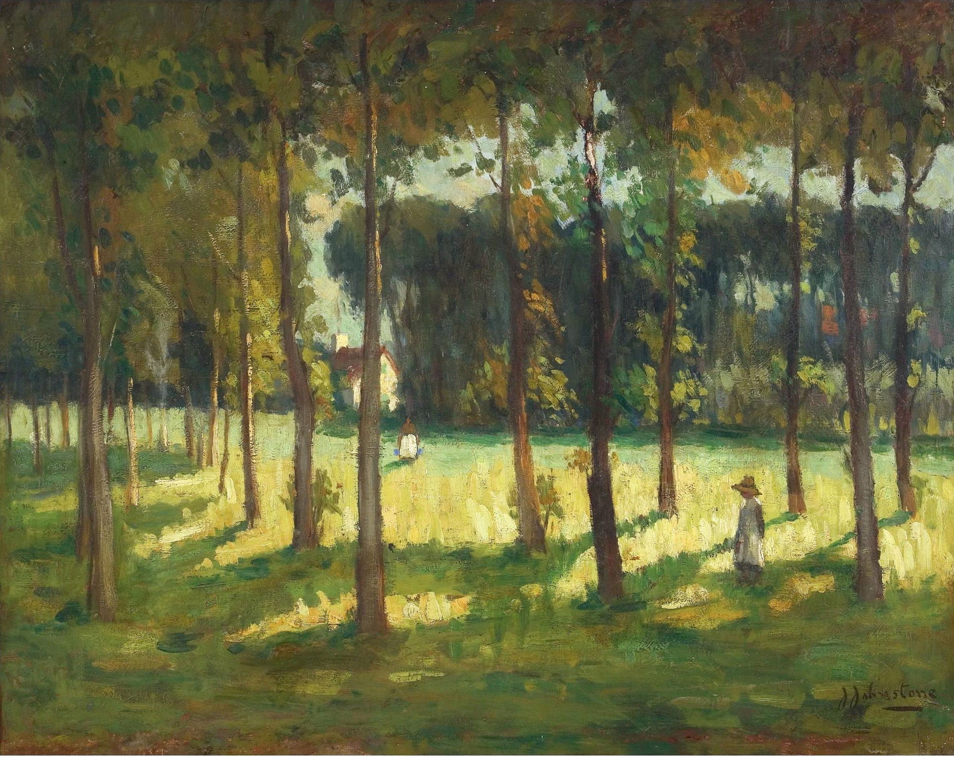 In the Marple Grove, vintage artwork by John Young Johnstone, 12x8" (A4) Poster