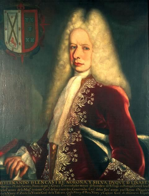 Viceroy Fernando de Alencastre, vintage artwork by Juan Rodriguez Juarez, 12x8" (A4) Poster