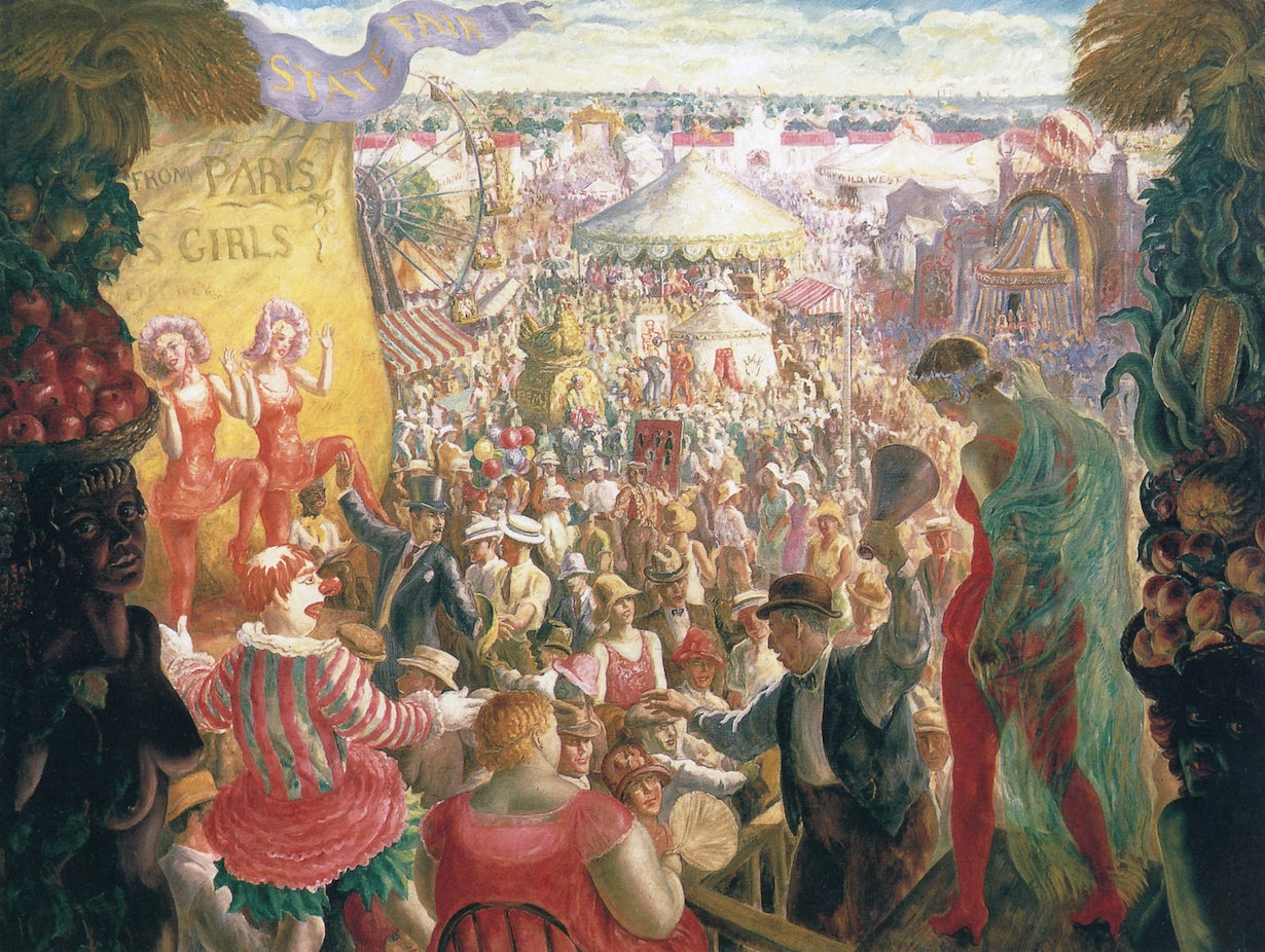 State Fair, vintage artwork by John Steuart Curry, 12x8" (A4) Poster