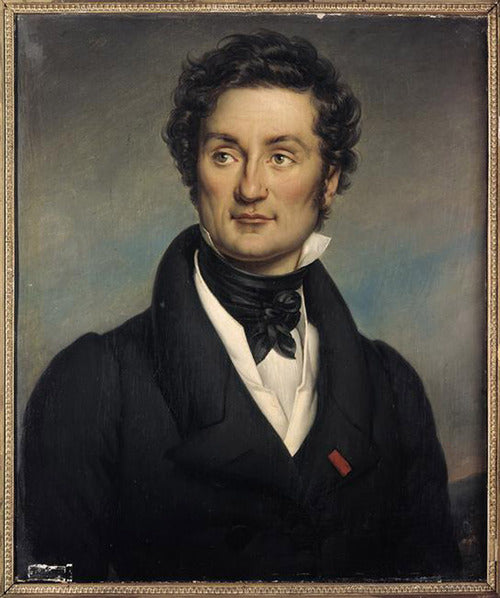 Charles Nodier, vintage artwork by Jean-Baptiste Paulin Guerin, 12x8" (A4) Poster