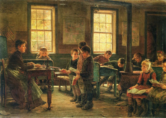 A Country School, vintage artwork by Edward Lamson Henry, 12x8" (A4) Poster