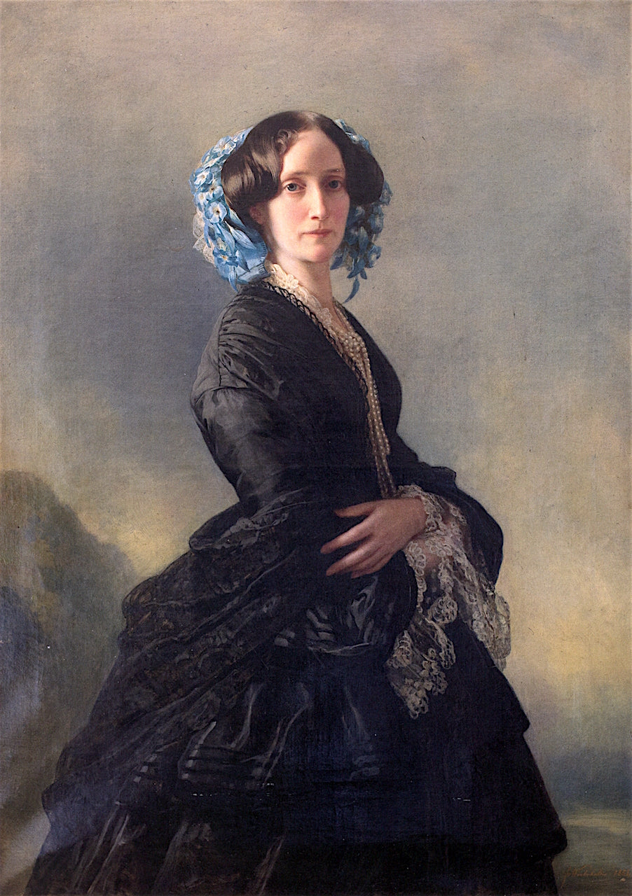 Grand Duchess Sophie of Baden as a Widow, vintage artwork by Franz Xavier Winterhalter, A3 (16x12") Poster Print