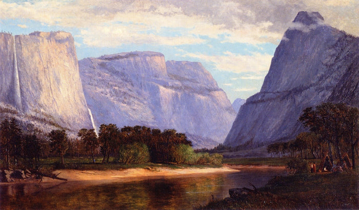 The Hetch Hetchy Valley on the Toulumne River, California, vintage artwork by Frank Henry Shapleigh, 12x8