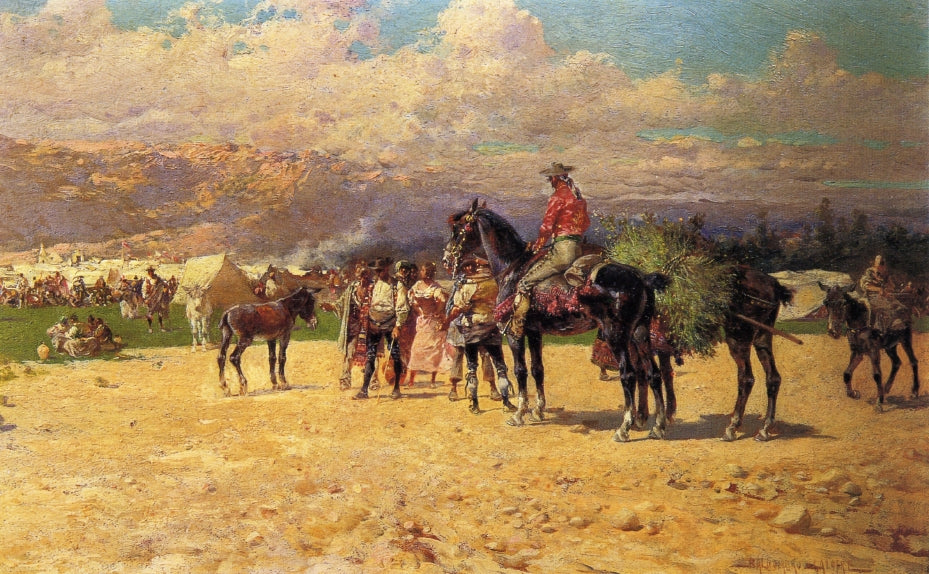 The Counrty Fair, vintage artwork by Baldomero Galofre y Gimemez, 12x8" (A4) Poster
