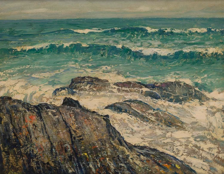 Passing Wave, vintage artwork by Henry Golden Dearth, 12x8" (A4) Poster