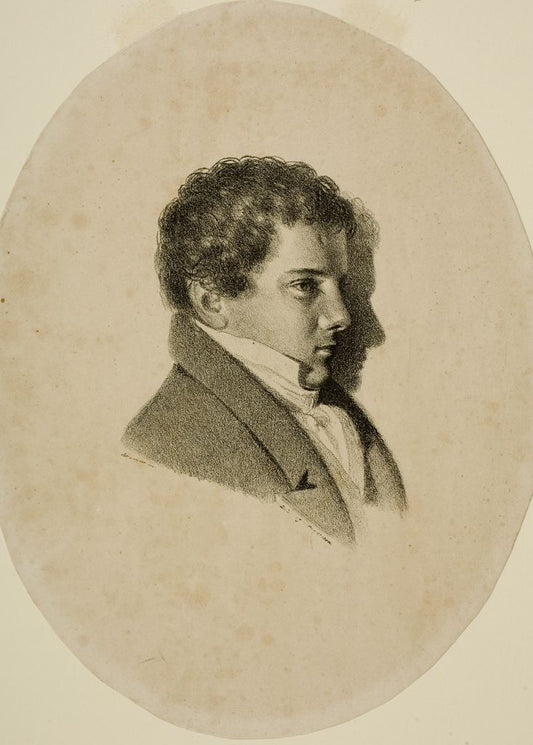 Portrait of Edward Brinley, vintage artwork by Francis Alexander, A3 (16x12") Poster Print