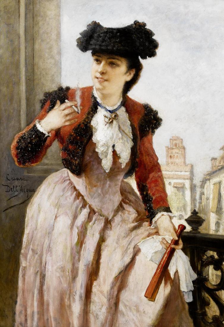 A Spanish Beauty, vintage artwork by Cesare dell'Acqua, A3 (16x12") Poster Print