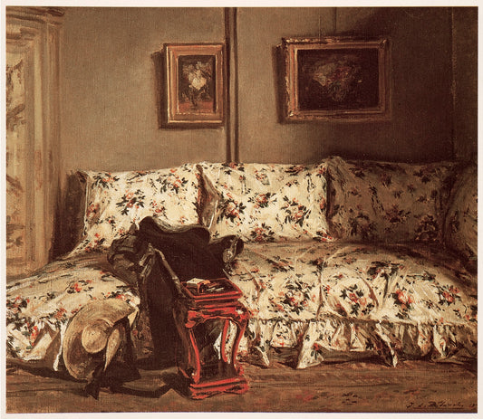 The Chintz Couch, vintage artwork by Jacques-Émile Blanche, 12x8" (A4) Poster