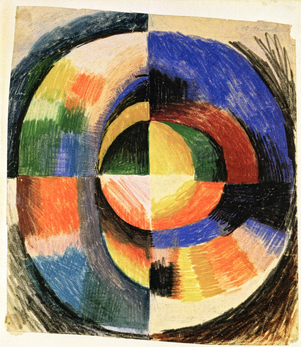 Playing Forms, vintage artwork by August Macke, 12x8" (A4) Poster