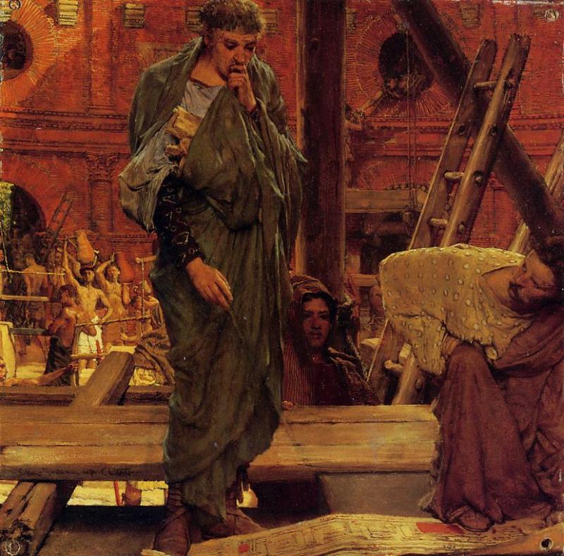 Architecture in Ancient Rome, vintage artwork by Sir Lawrence Alma-Tadema, 12x8" (A4) Poster