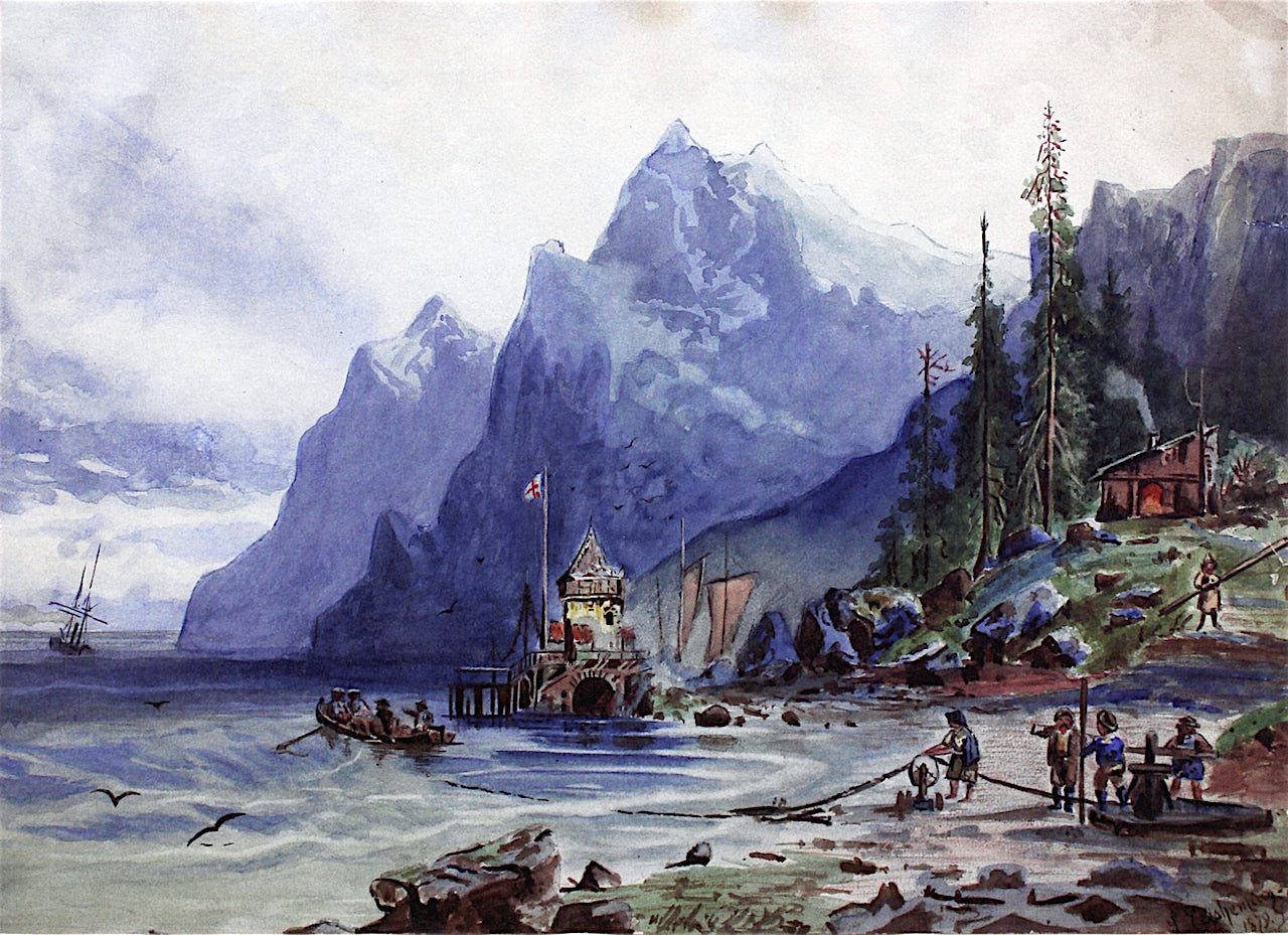 The Cove, vintage artwork by Louis M. Eilshemius, 12x8" (A4) Poster