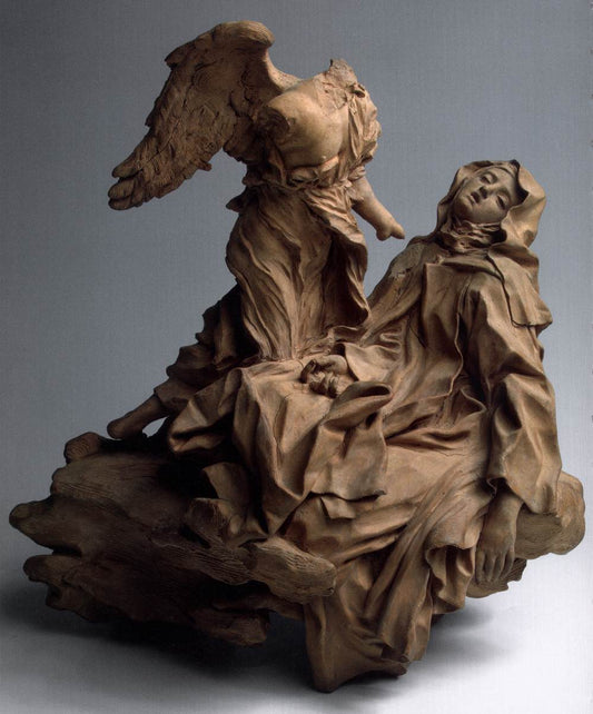 The Ecstasy of Saint Theresa (study model), vintage artwork by Gian Lorenzo Bernini, 12x8" (A4) Poster