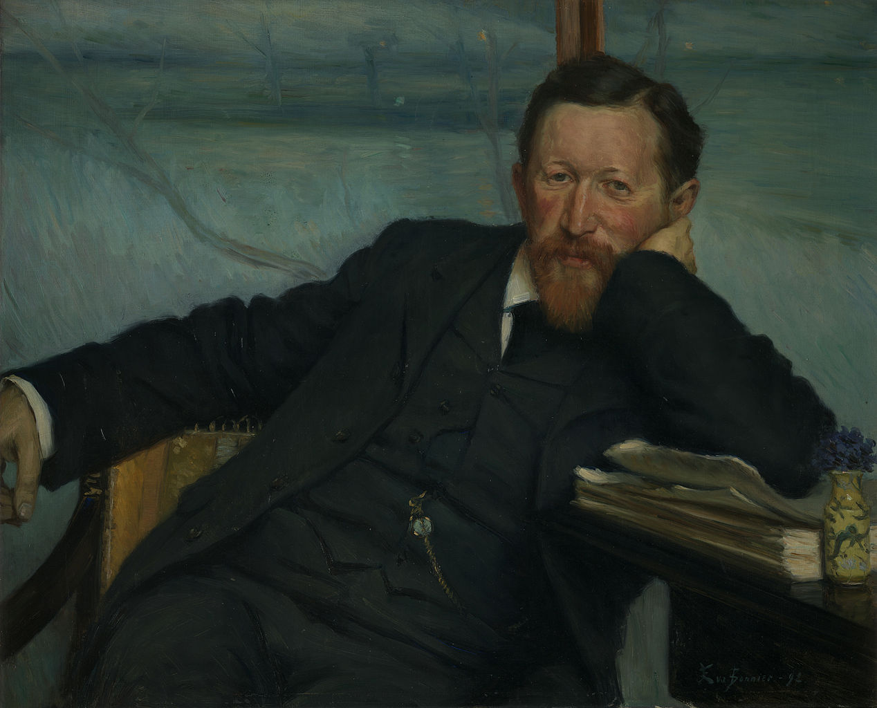 Portrait of Hjalmar Lundbohm by Eva Fredrika Bonnier,A3(16x12")Poster