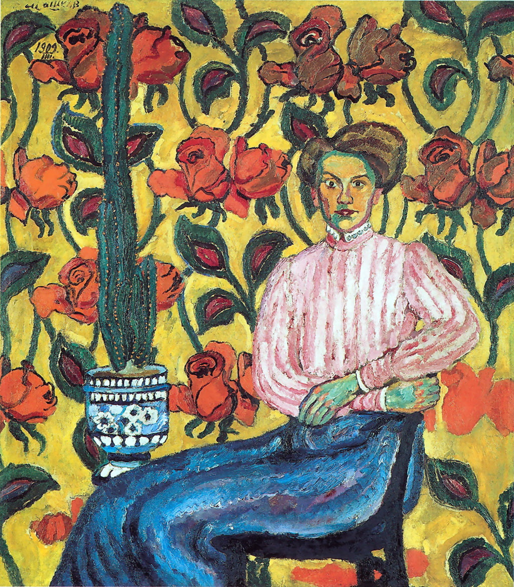 Portrait of V.P. Vinogradova, vintage artwork by Ilya Mashkov, 12x8" (A4) Poster
