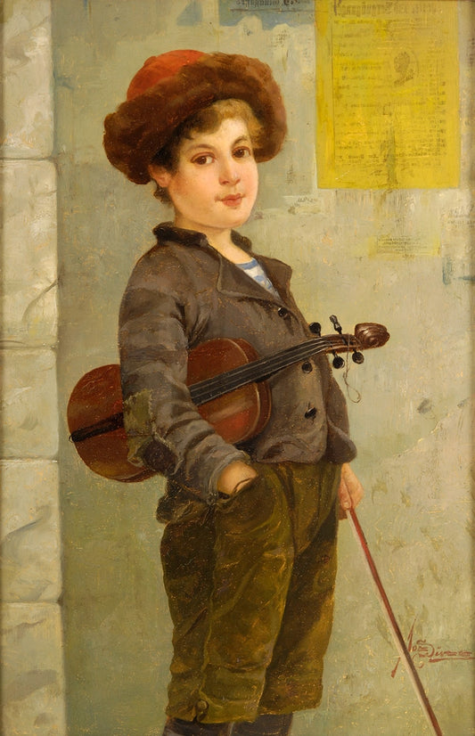 The Little Violinist by Josef Wenzel Suss,A3(16x12")Poster