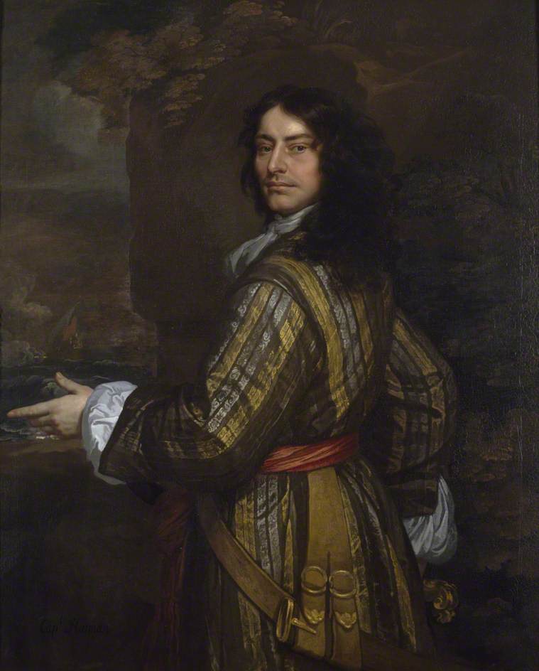 Flagmen of Lowestoft:  Admiral Sir John Harman, vintage artwork by Peter Lely, 12x8" (A4) Poster