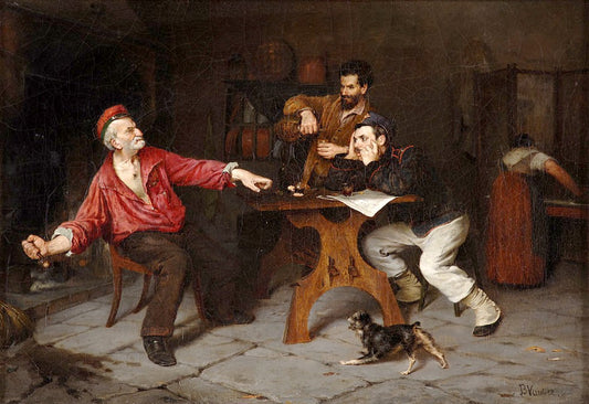 The braggart, vintage artwork by Benjamin Vautier, 12x8" (A4) Poster