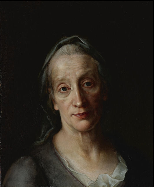 Portrait of a Woman, Head and Shoulders, vintage artwork by Christian Seybold, 12x8" (A4) Poster