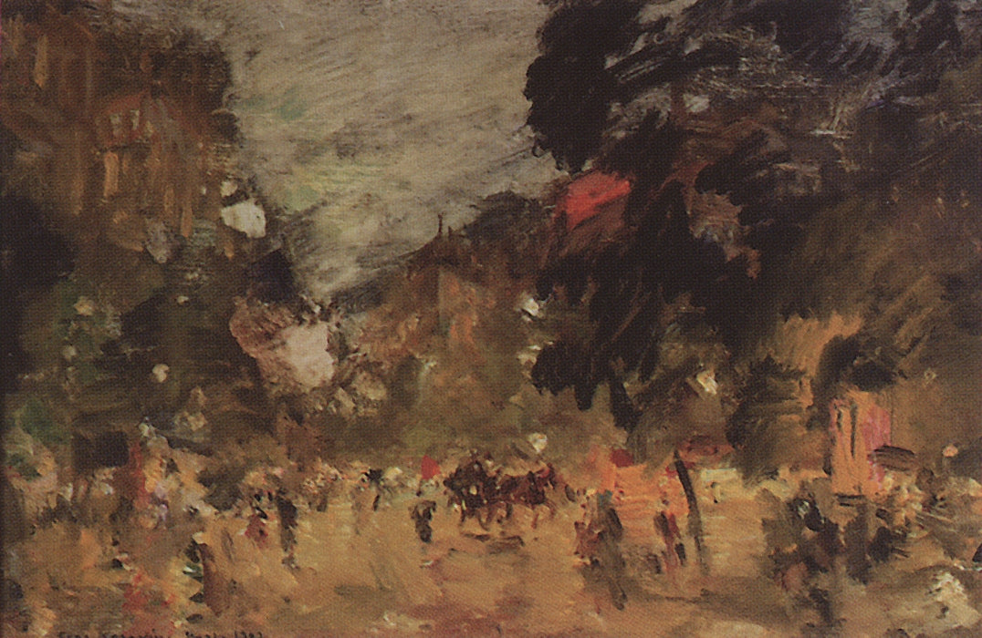 Boulevard in Paris (study) by Constantin Alexeevich Korovin,A3(16x12")Poster