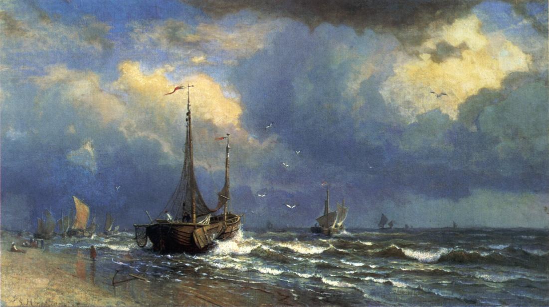 Dutch Coast, vintage artwork by William Stanley Haseltine, 12x8" (A4) Poster