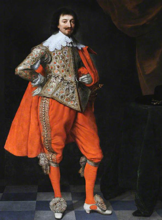 Robert Rich, 2nd Earl of Warwick, Aged 45, vintage artwork by Daniël Mijtens, 12x8" (A4) Poster