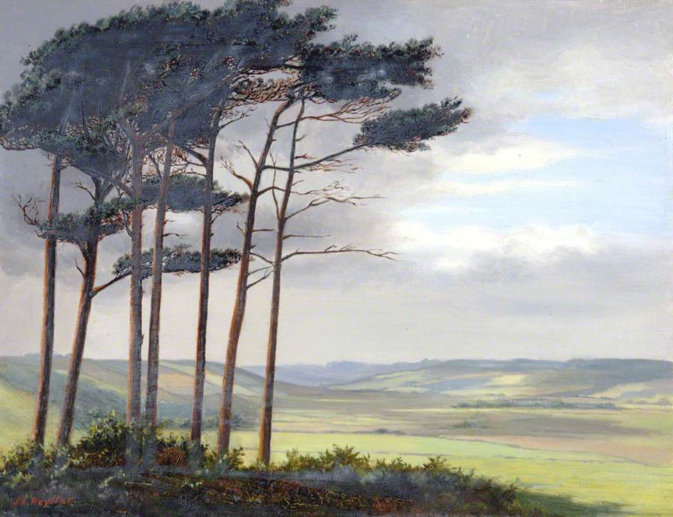 Old Fir Trees, vintage artwork by James Hayllar, R.B.A., 12x8" (A4) Poster